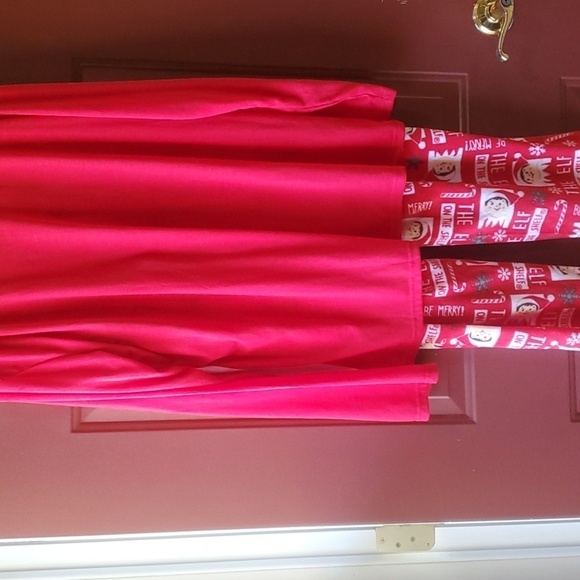 Elf on the Shelf 2pc Adult  red pajama set  XL 100 polyester - Picture 9 of 10